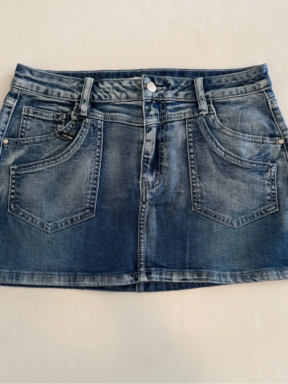 Fashion Nova Light Blue Loud and Clear Denim Micro Mini Skirt